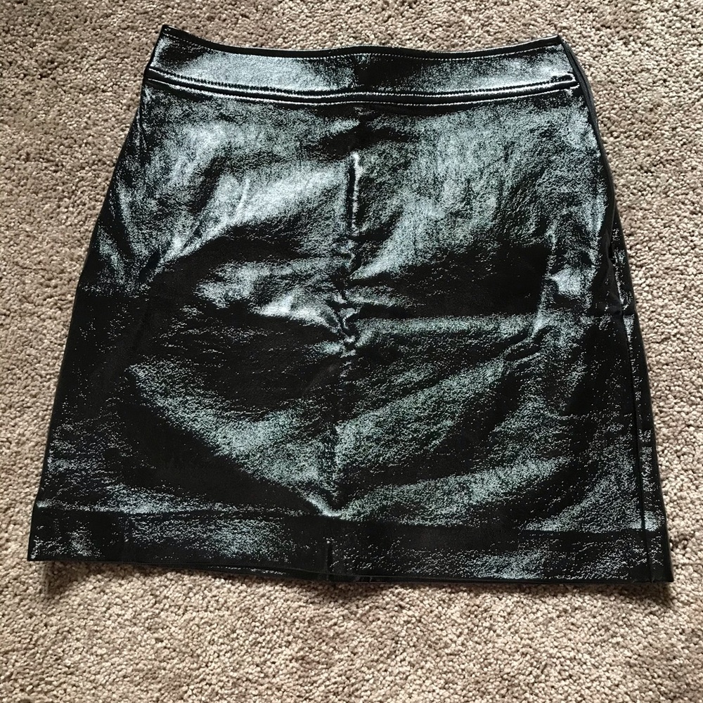 NWOT black pleather skirt!